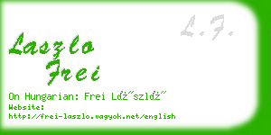 laszlo frei business card